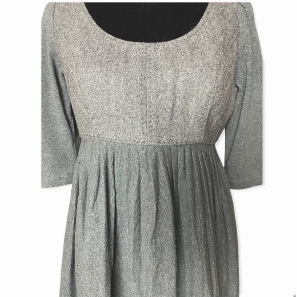 Phoebe Couture womens empire waist pleated wool scoop neck babydoll dress size 8 - Picture 10 of 12